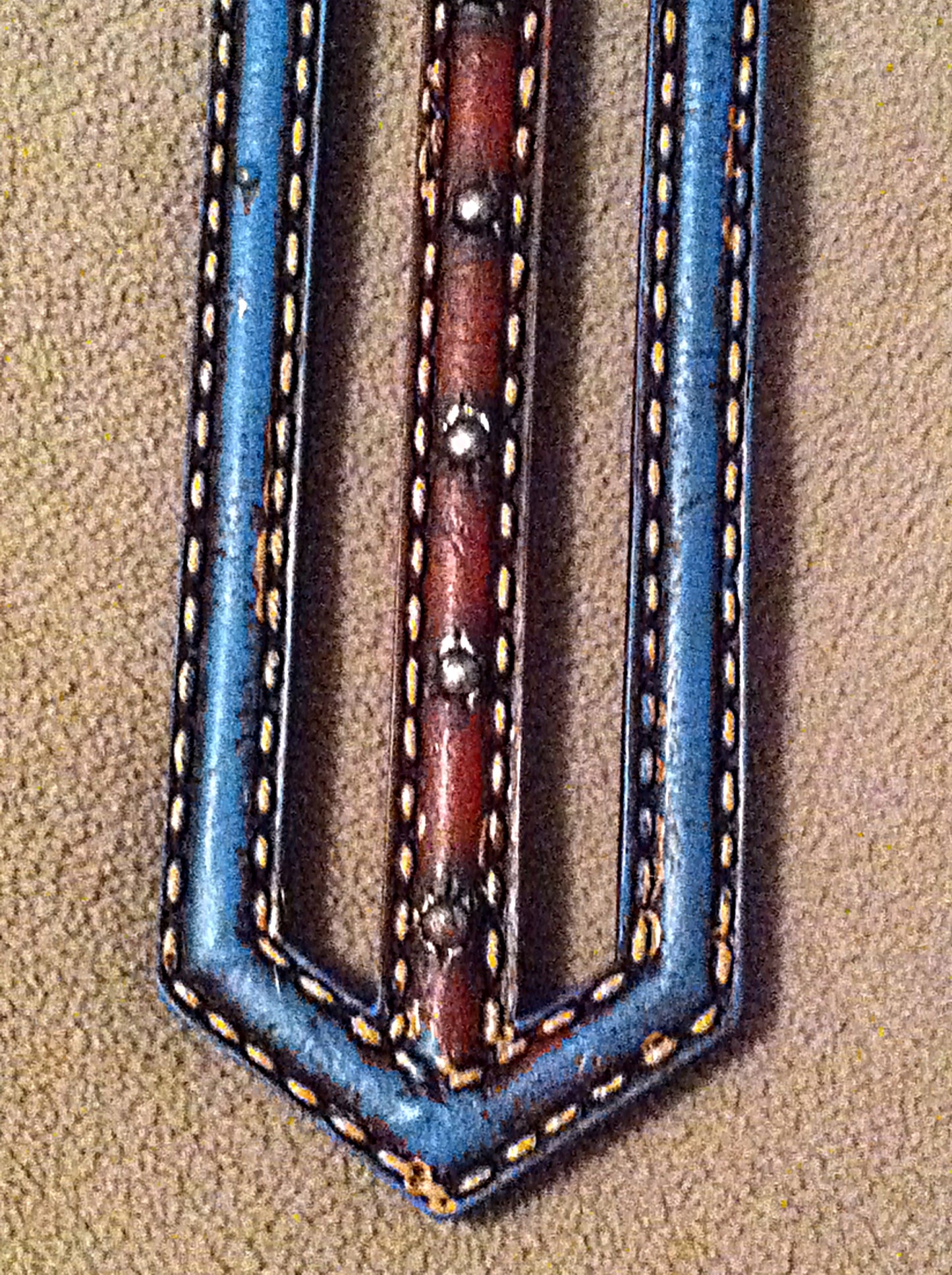 Western Style Rustic Leather and Belt Buckles Wall Cross (RA4710)