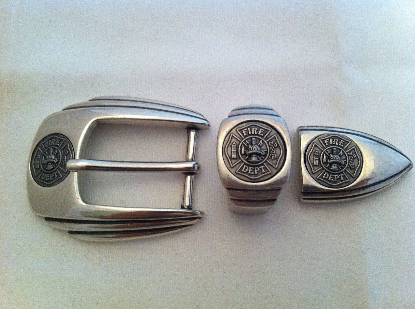 `Fire Department FD Three Piece Belt Buckle Set (Clearance)