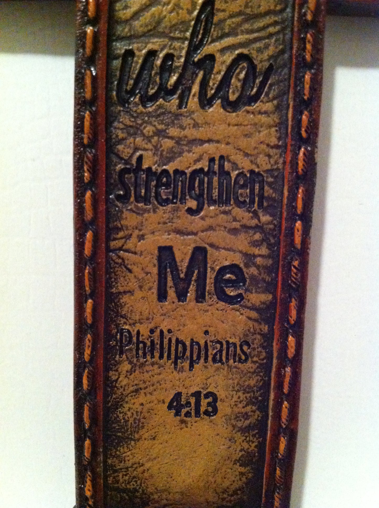 "I can do All Things through Christ who Strenghten Me " Rustic Western Cross
