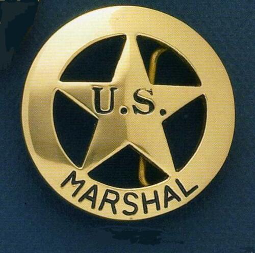 U.S.Marshall Badge Belt Buckle (Brass)