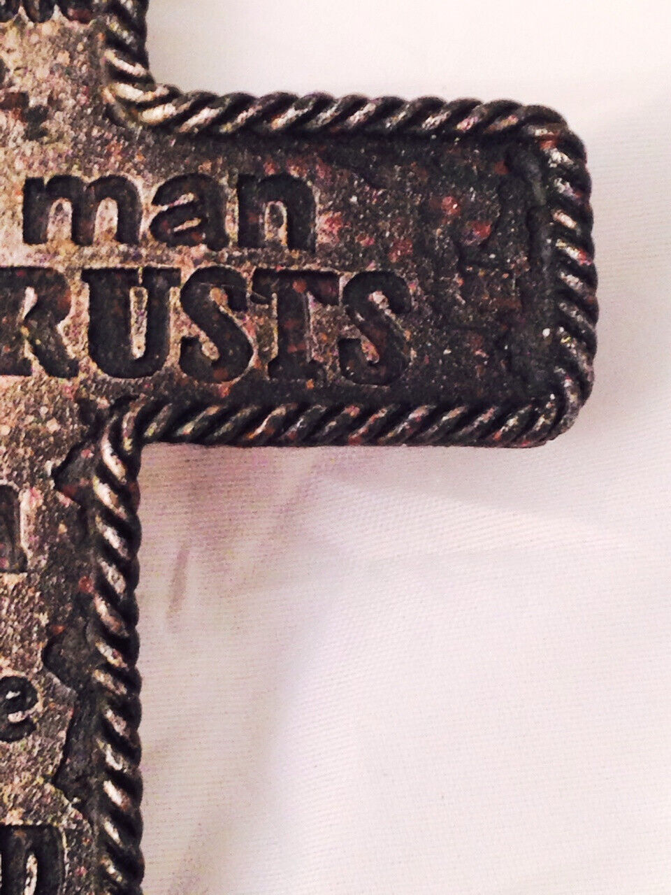 "Blessed is the Man who Trusts in the Lord " Rustic Western Cross