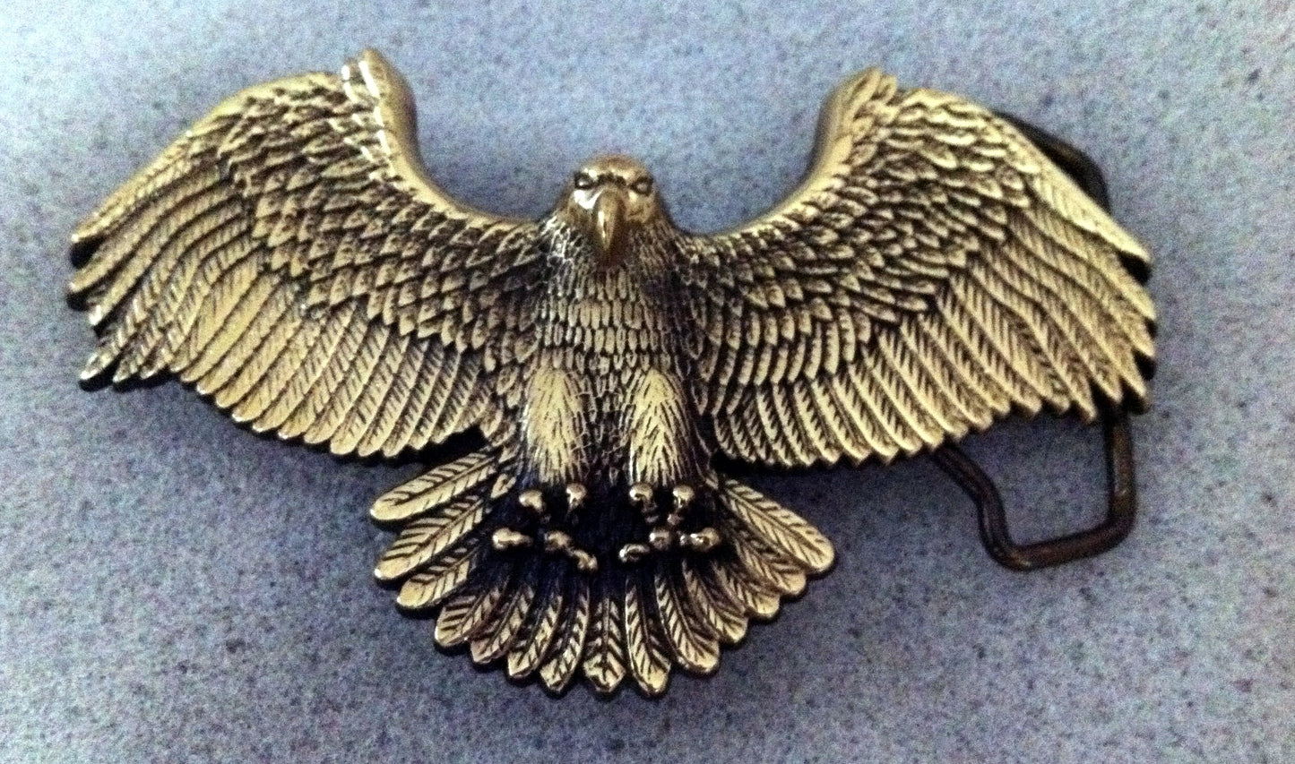 American Eagle Solid Brass Belt Buckle