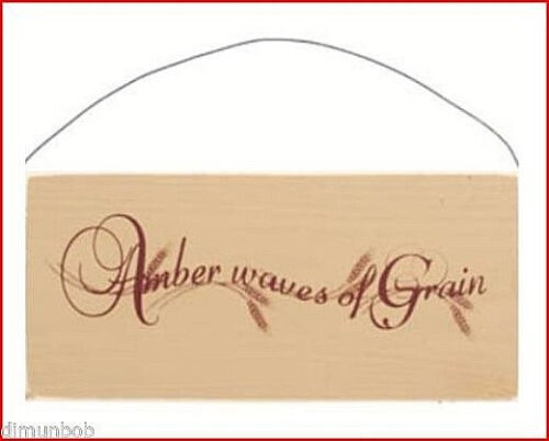 "Amber Waves of Grain" Rustic Decorative Wood Sign Free Shipping