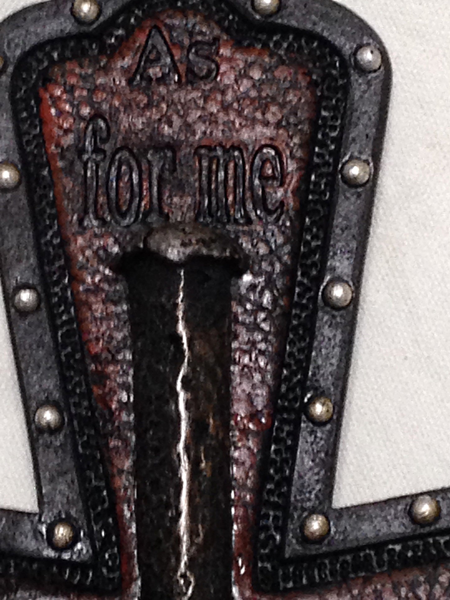 Western Style Rustic Leather and Nails Wall Cross (RA4034)