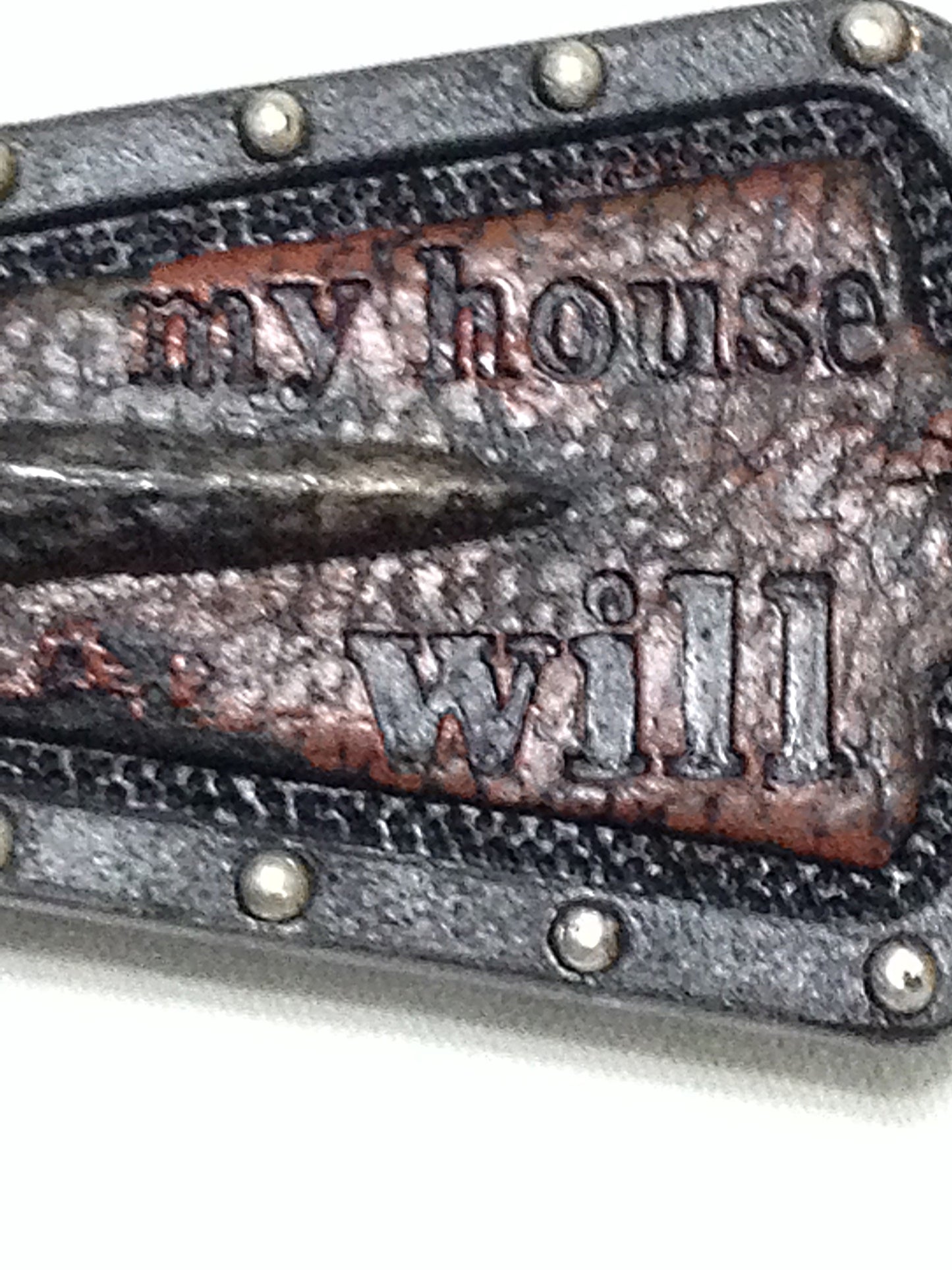 Western Style Rustic Leather and Nails Wall Cross (RA4034)