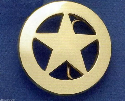 Ranger Star Badge Belt Buckle (Brass)