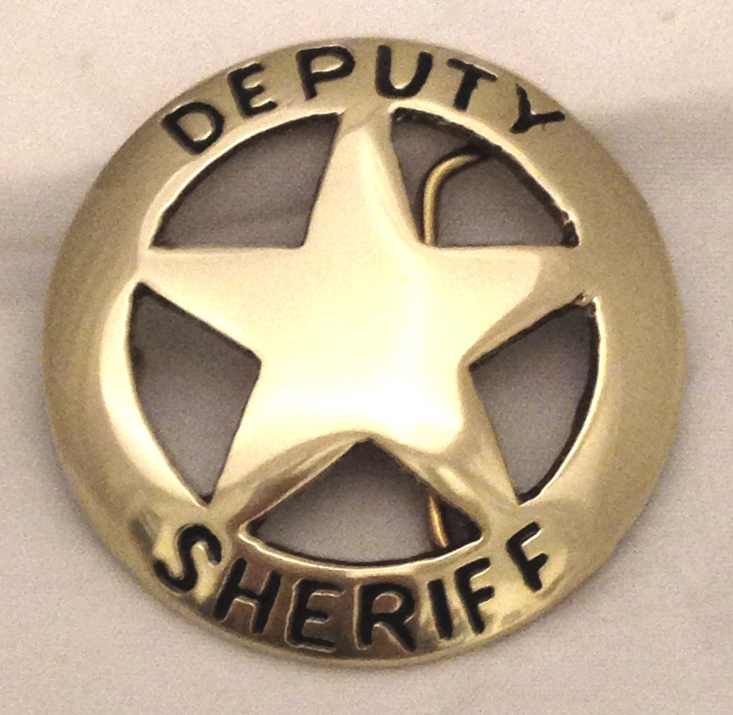 Solid Brass Deputy Sheriff Badge Belt Buckle