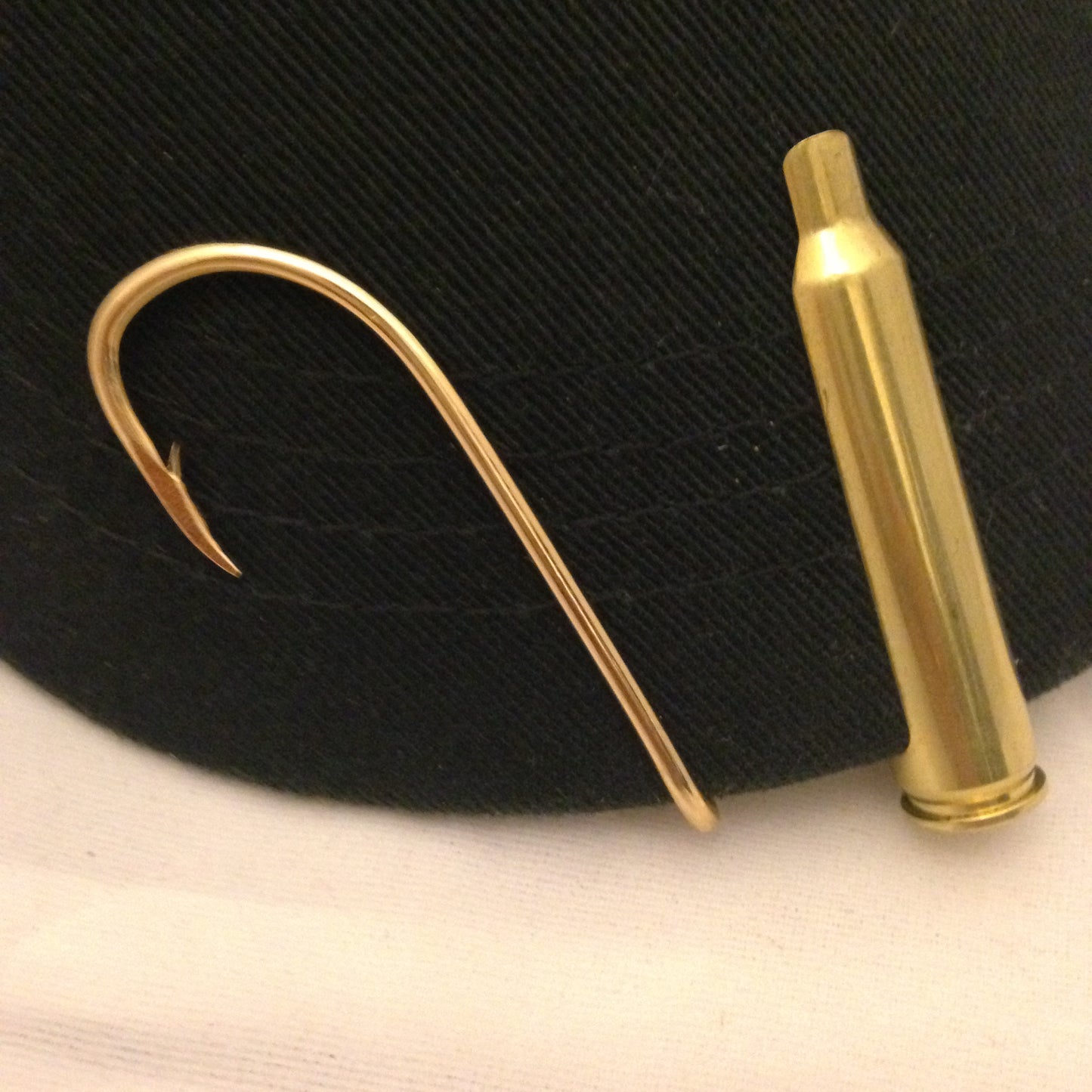 Blast and Cast Fish Hook and Real Bullet Hat Clip Set (2 Clips)
