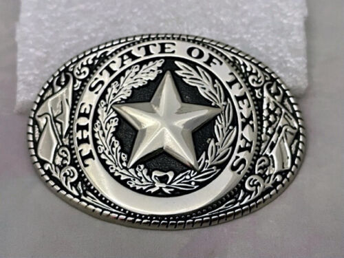 Texas Seal Belt Buckle (Silver) (New)