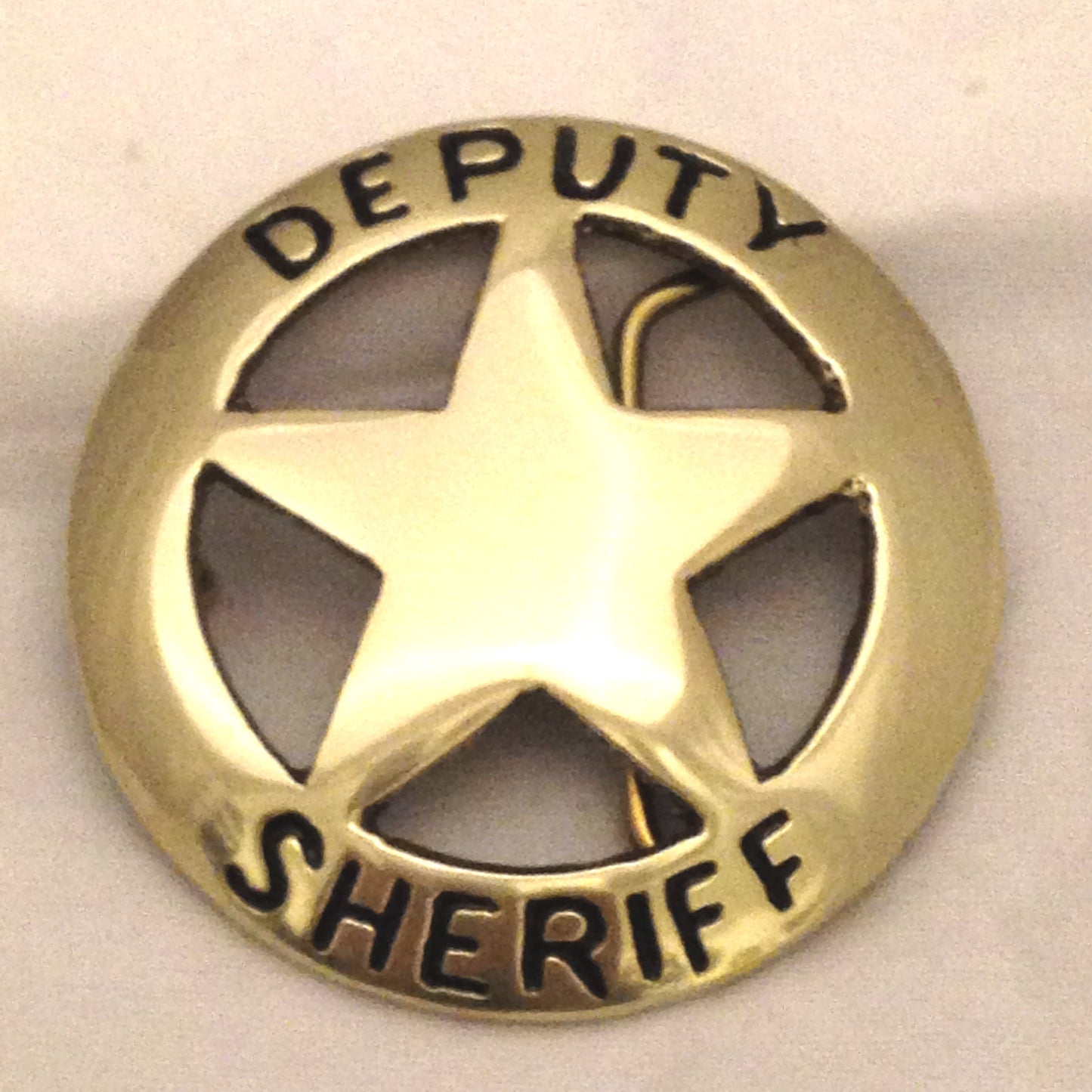 Solid Brass Deputy Sheriff Badge Belt Buckle