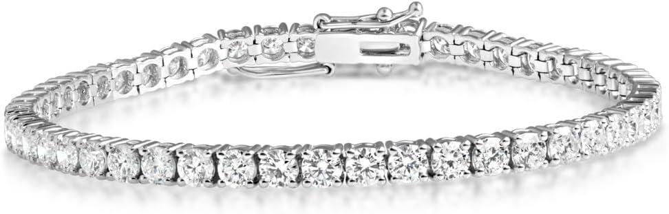 5 carat total diamond weight tennis bracelet in 14k white gold